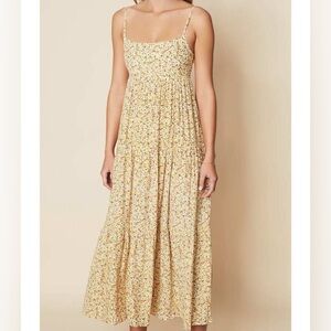 Faithfull the Brand Corvina Midi Dress - Yellow Floral